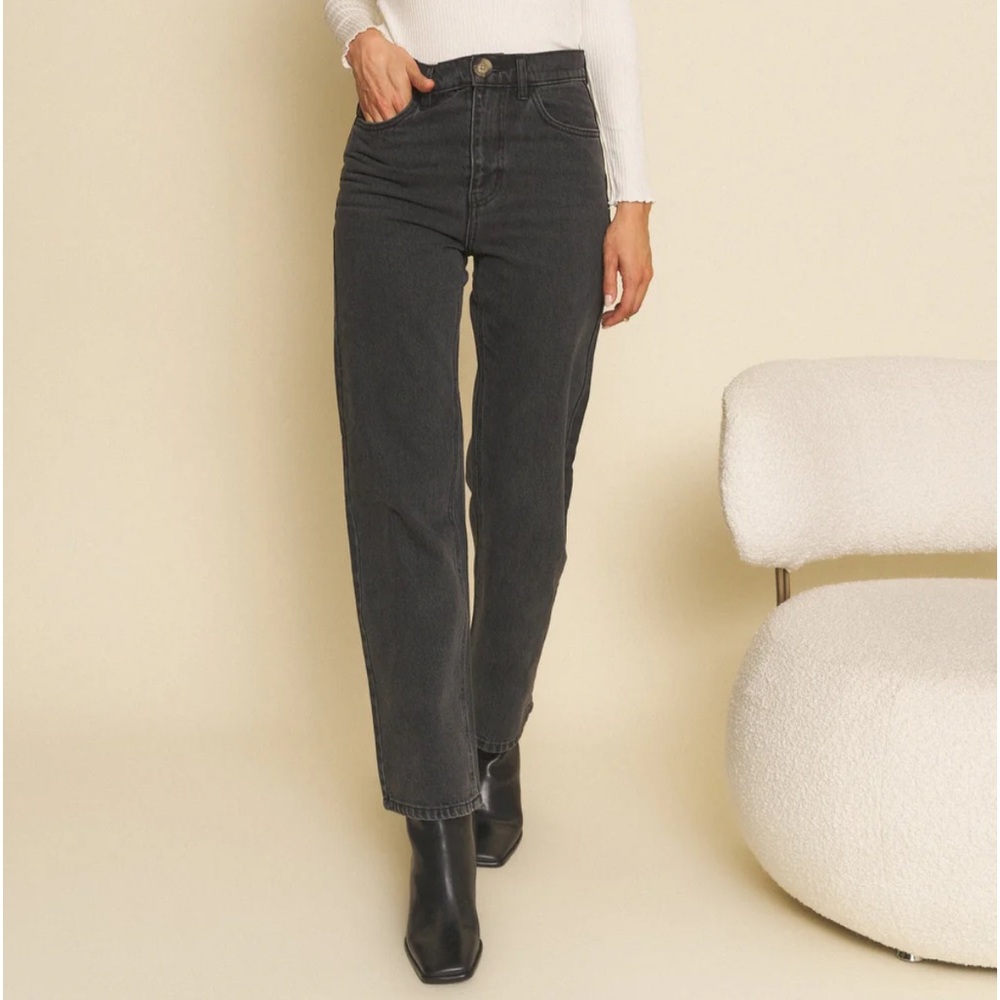 Whimsy + Row Farrah Denim Pants Jeans Vintage Black Size 26 High Waist